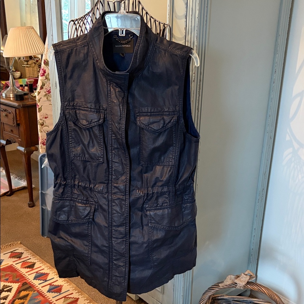 Banana Republic Dark Blue Utility Vest